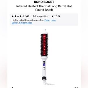BONDIBOOST infrared long barrel hot round brush